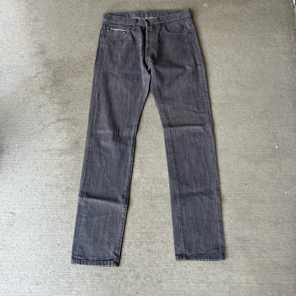 combatant gentlemen men's 100% cotton selvedge‎ denim gray jeans size 30 x 33